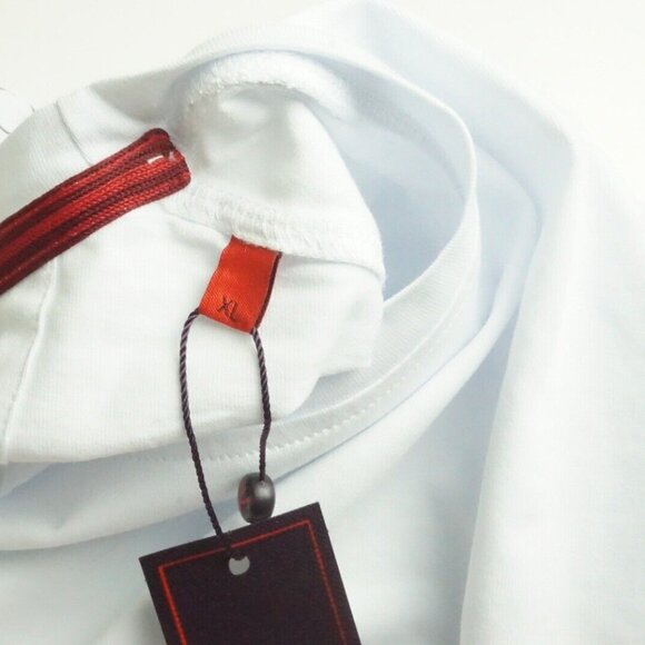 Isaia Napoli Corallino Hand Gesture "Stubborn" Cotton T Shirt XL BRAND NEW - Picture 4 of 5